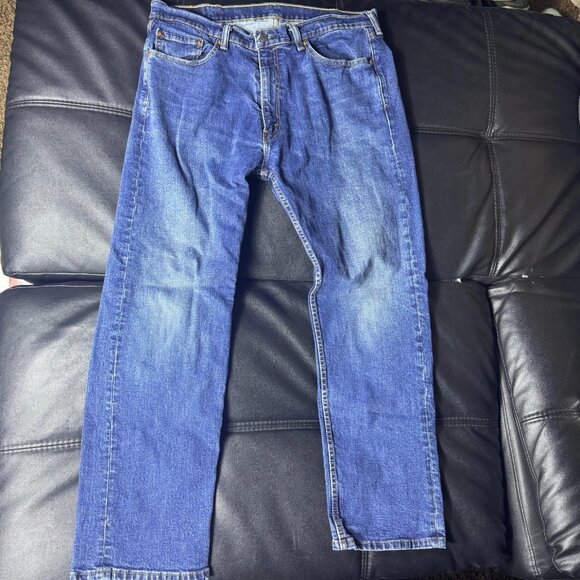 Levi's 505 Men's Straight Leg Jeans Blue Denim Medium Wash 5-Pocket W38 L32 - Picture 1 of 16